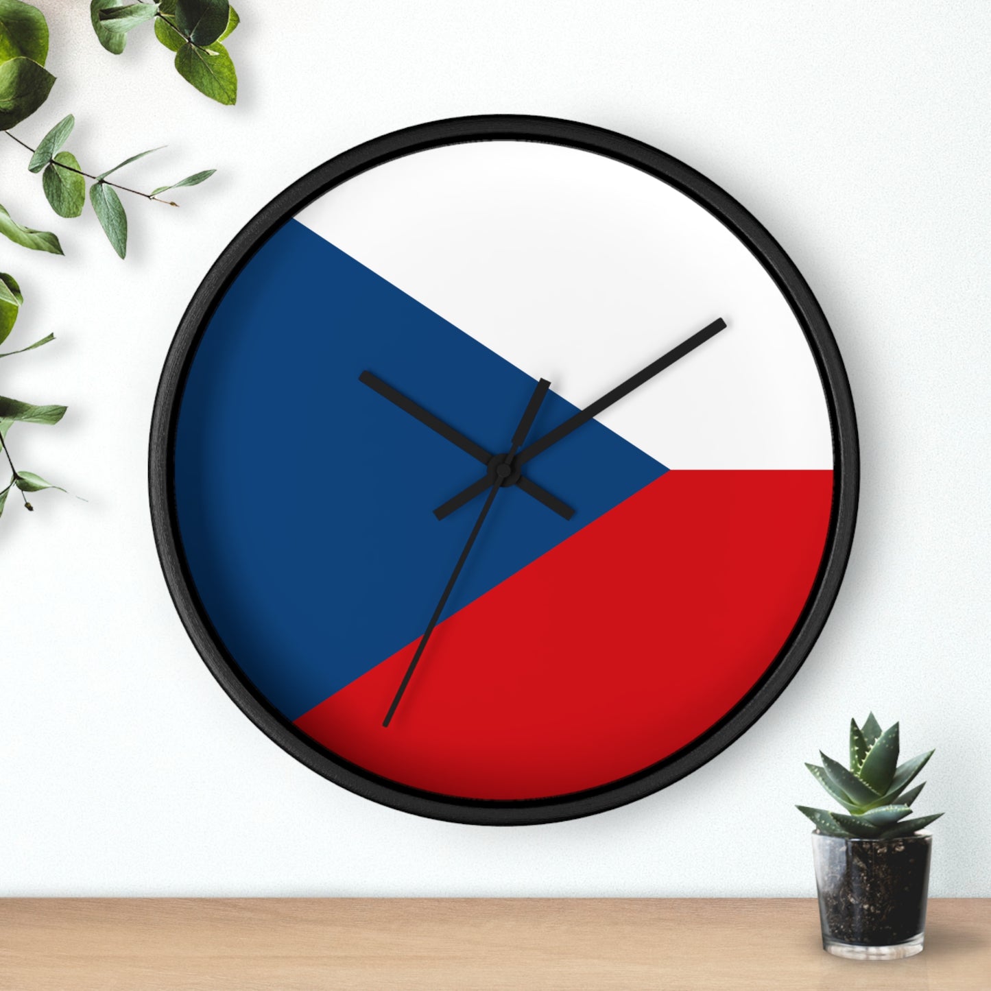 Czech Republic Flag Wall Clock - Stylish Home Decor for Proud Patrons