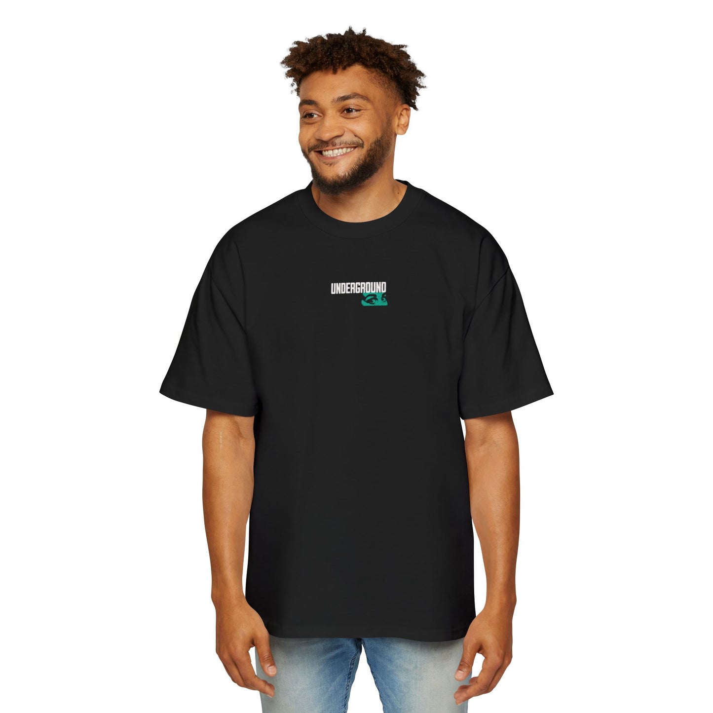 Men's Heavy Oversized Tee - Underground Graphic Tee for Streetwear Lovers