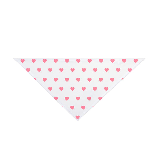 Love Heart Pattern Pet Bandana - Cute Puppy Accessory