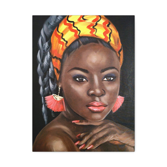 African Woman Art Canvas Print - Vibrant Decor for Home