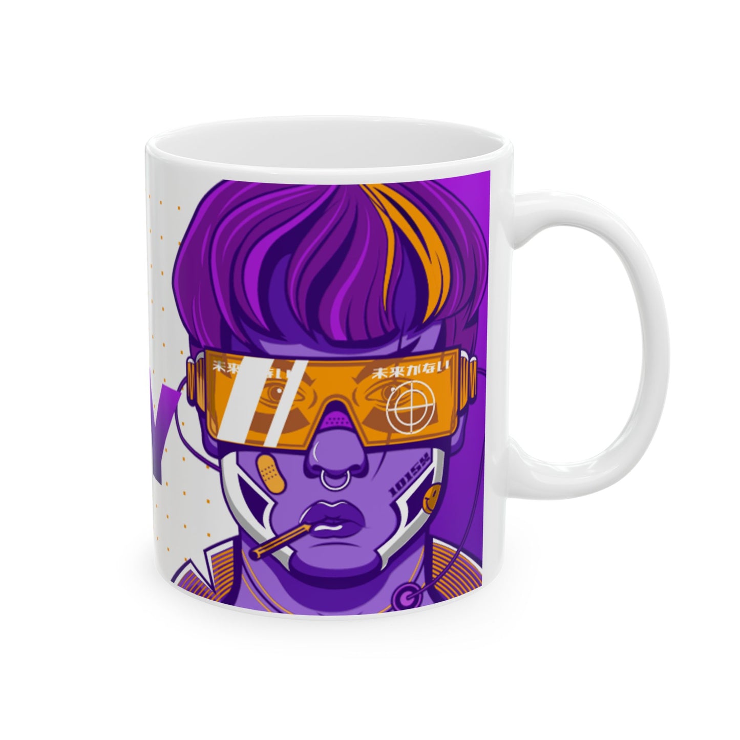 Cyborg Lady Mystic Power Gaming Mug 11oz