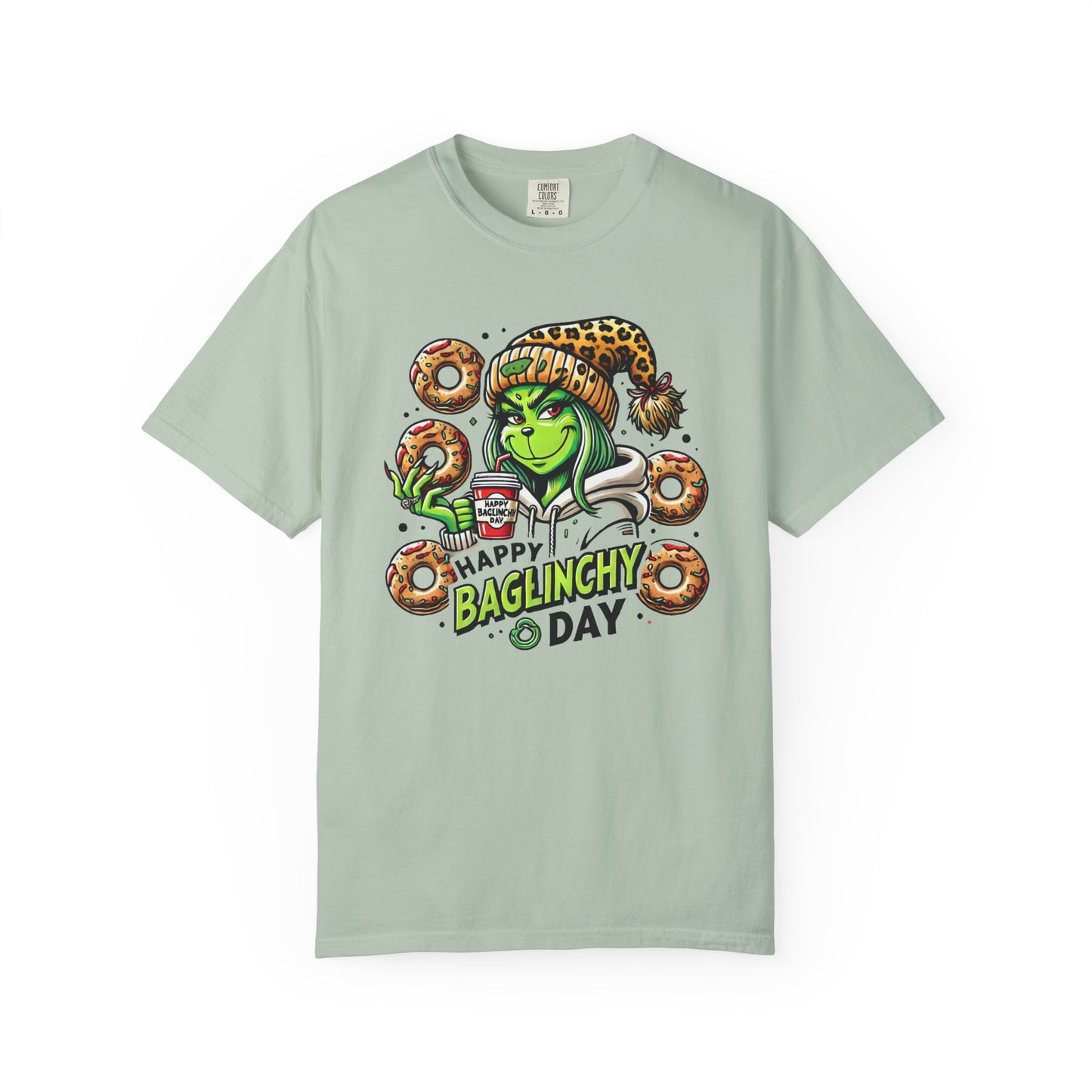 Happy Bagels Day Unisex T-Shirt with Grinchy Design