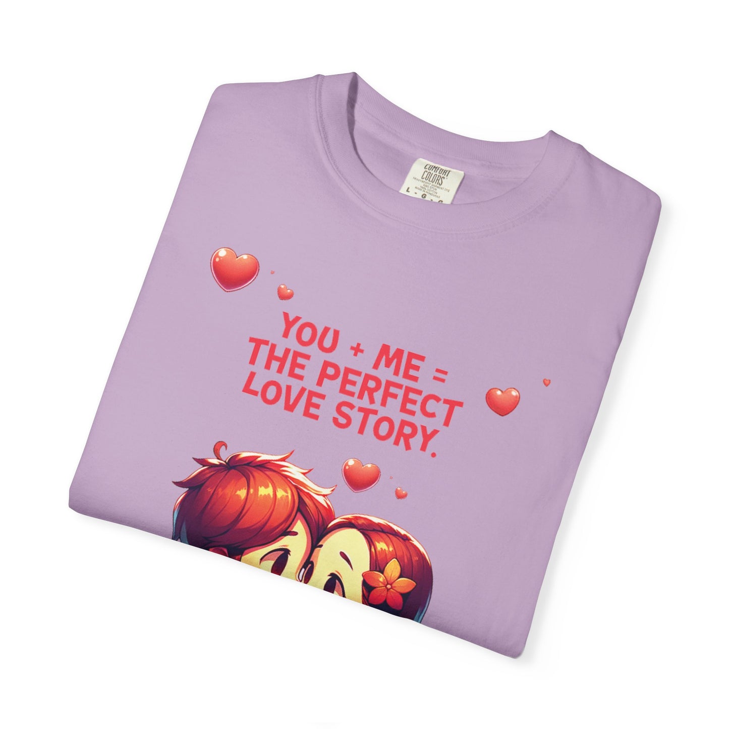 Unisex Garment-Dyed T-Shirt - 'Perfect Story Love' - Valentine's Day