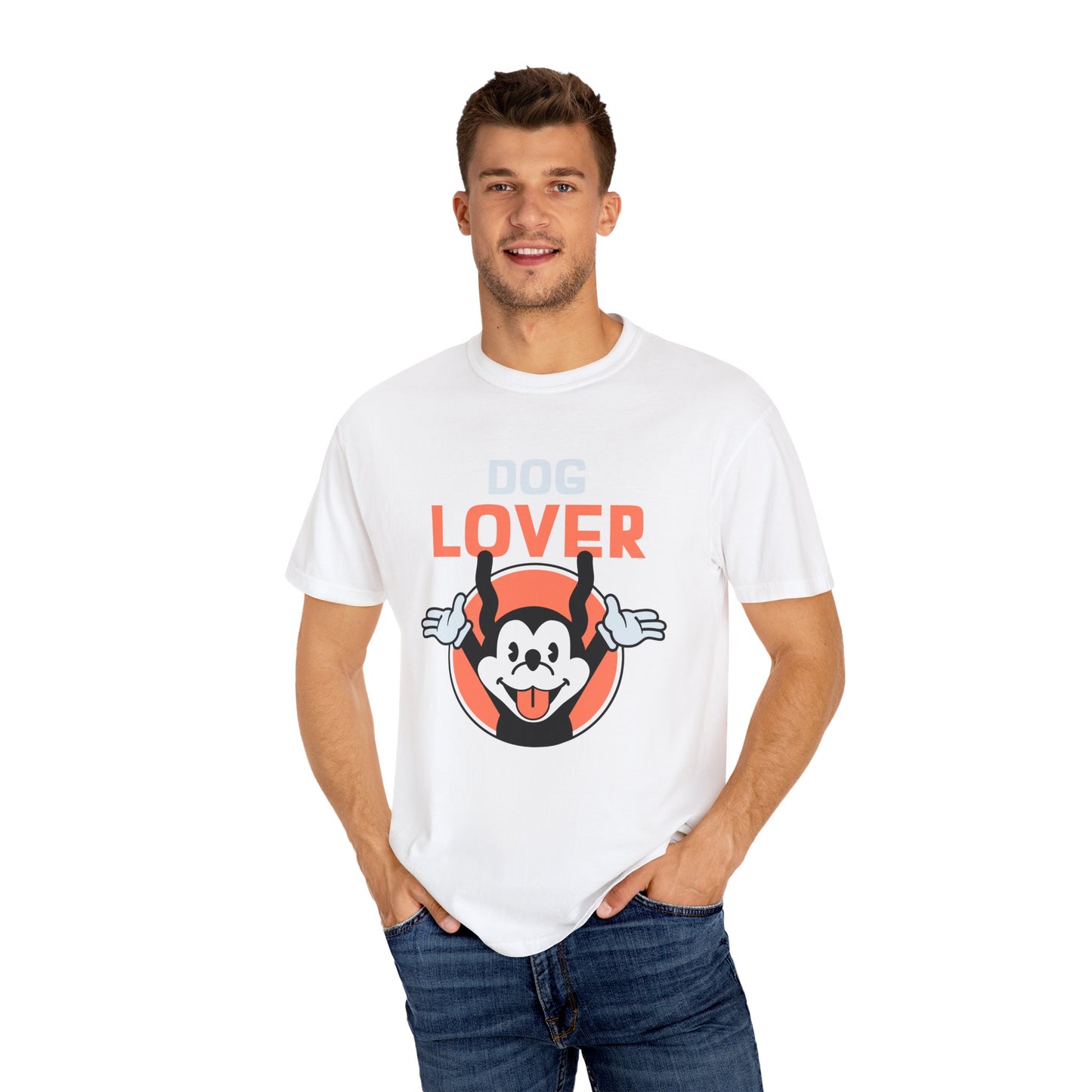 Men Dog Lover Garment-Dyed T-Shirt