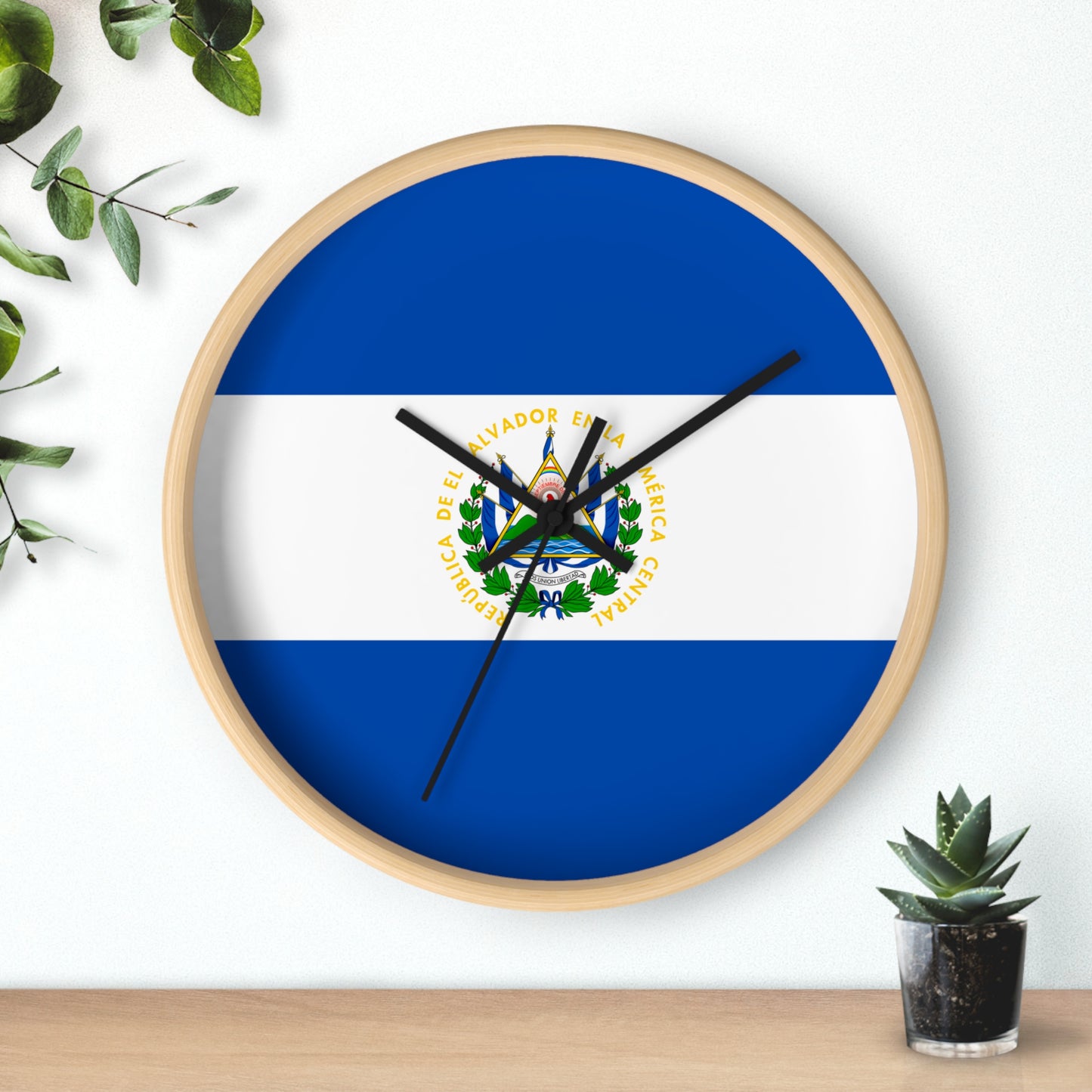 El Salvador Flag Wall Clock - Stylish Home Decor for Patriotism