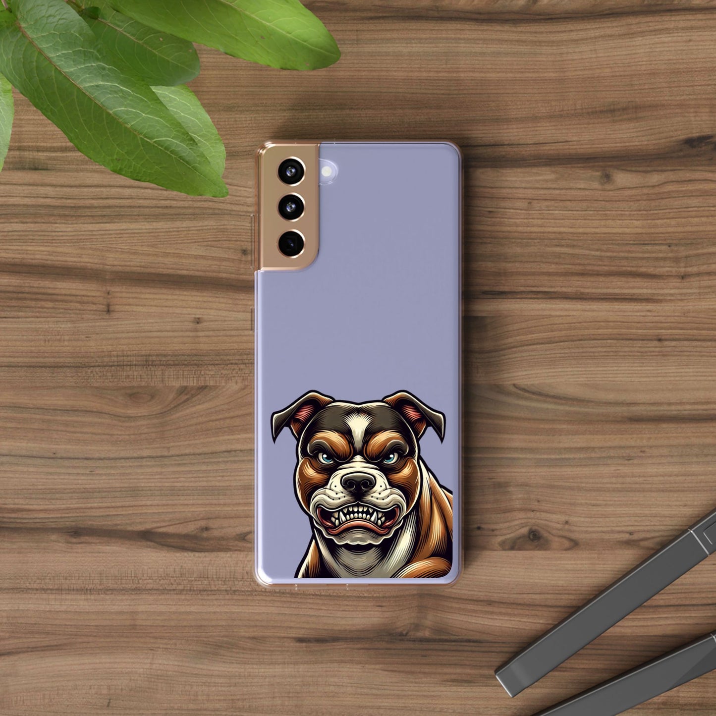 Pit Bull Print Clear Case - Perfect for Pet Lovers