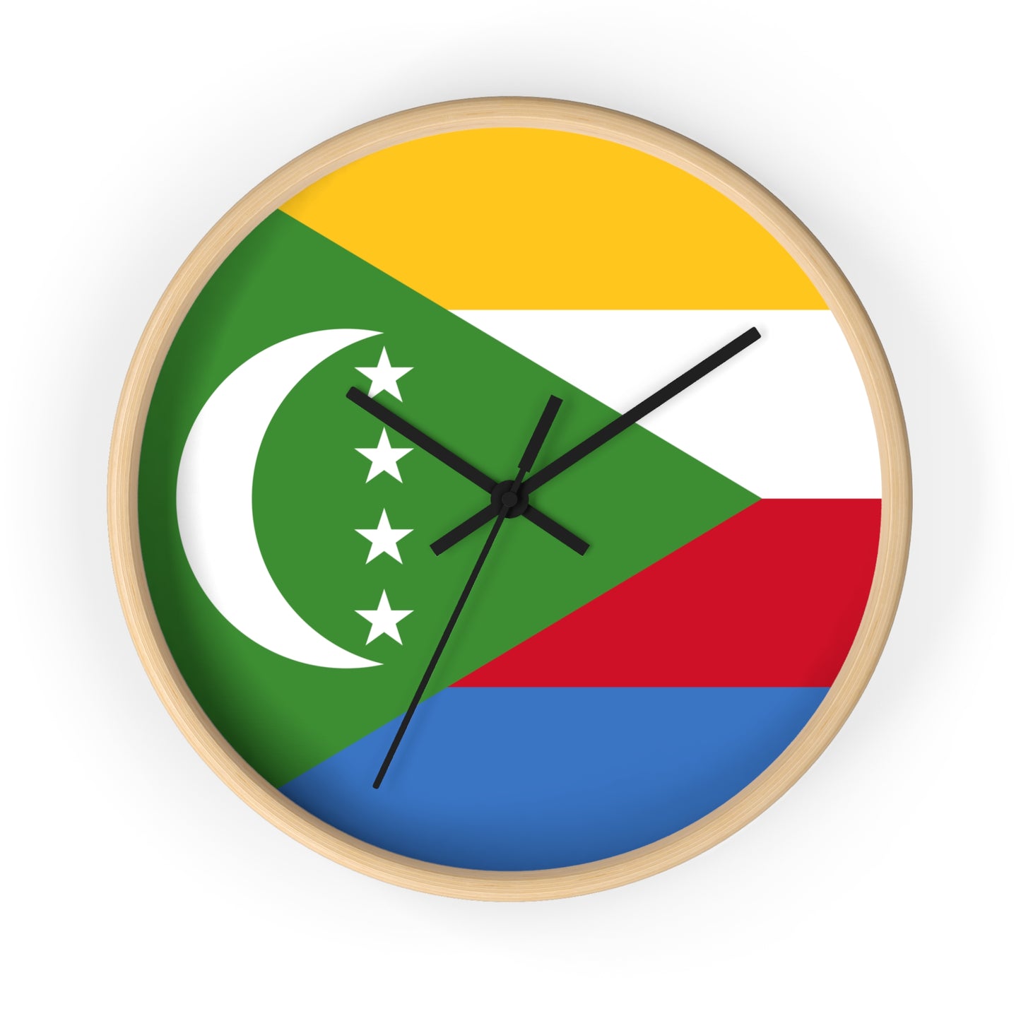 Comoros Flag Wall Clock - Vibrant, Stylish Home Decor for Flag Enthusiasts