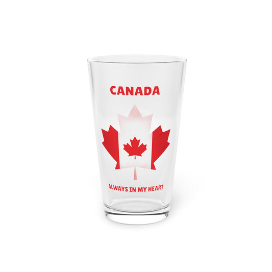 Canada Pint Glass 16oz Always in My Heart