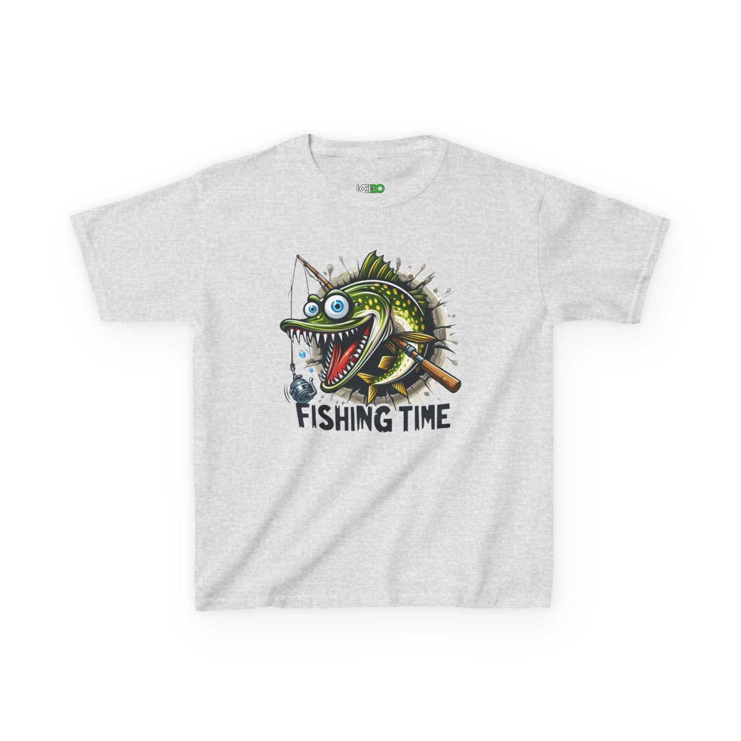Kids Fishing Time Tee – Fun Heavy Cotton Shirt for Young Anglers