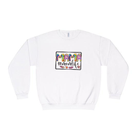 Women's Crewneck Sweatshirt Mama Life - Colorful #momlife