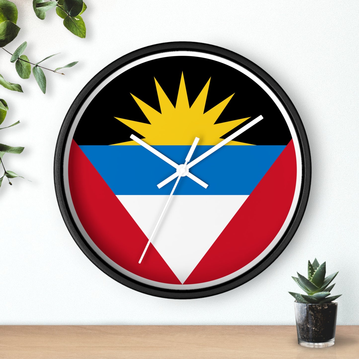 Antiguan Flag Wall Clock - Vibrant Timepiece for Home Decor