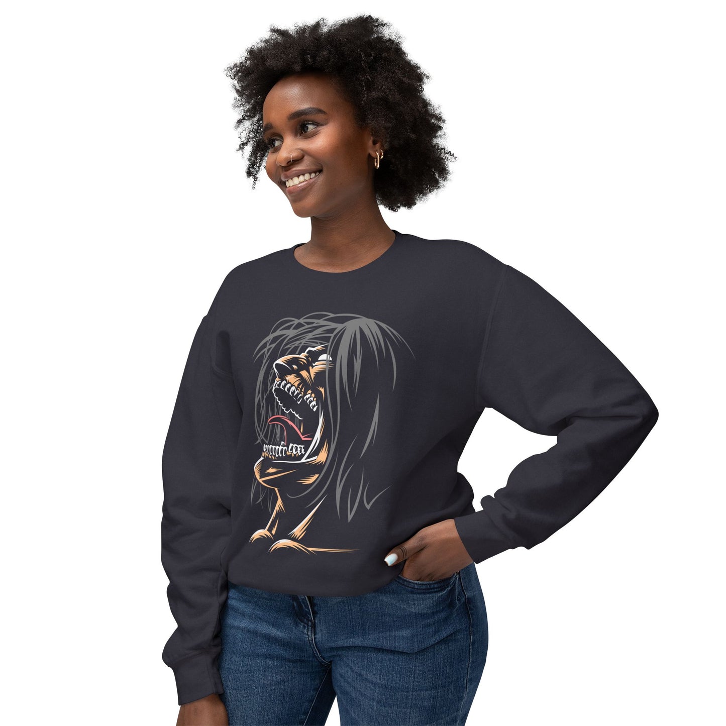 Unisex Artistic Hair Design Sweatshirt