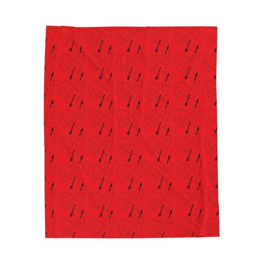 Valentine Love Plush Blanket - Bold Red & Elegant Valentine Gift