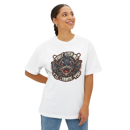Funny Fish Graphic Oversized Boxy Tee - For Pike Fans