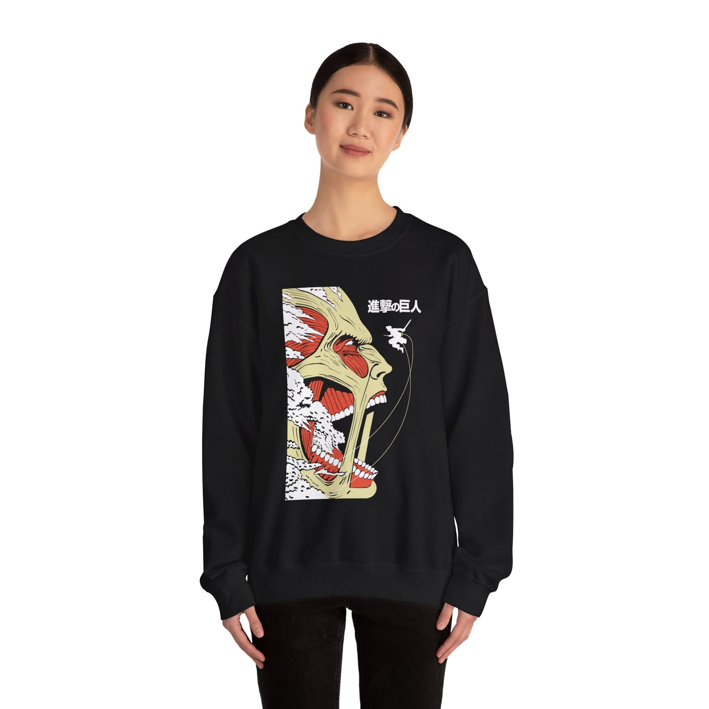 Unisex Heavy Sweatshirt Artistic Unique Face Design
