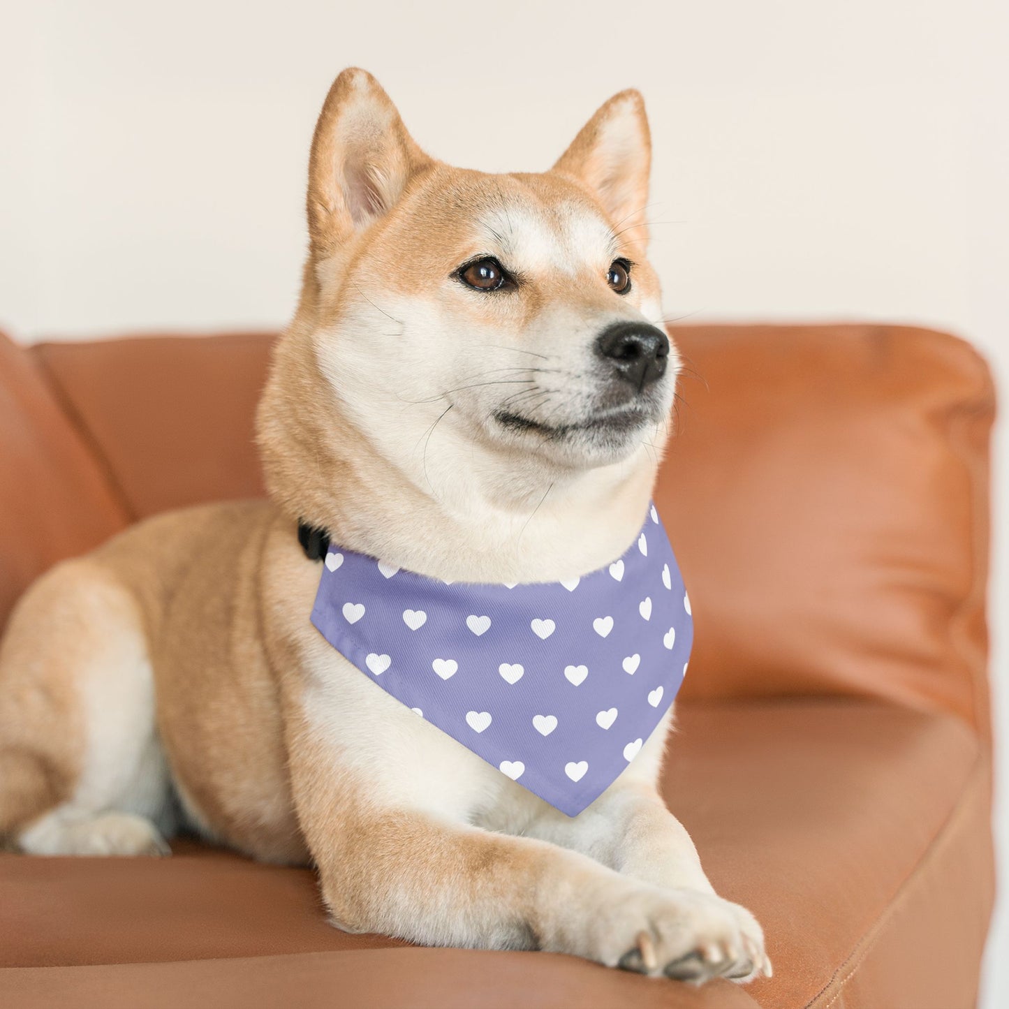 Love Heart Pattern Pet Bandana Collar for Dogs