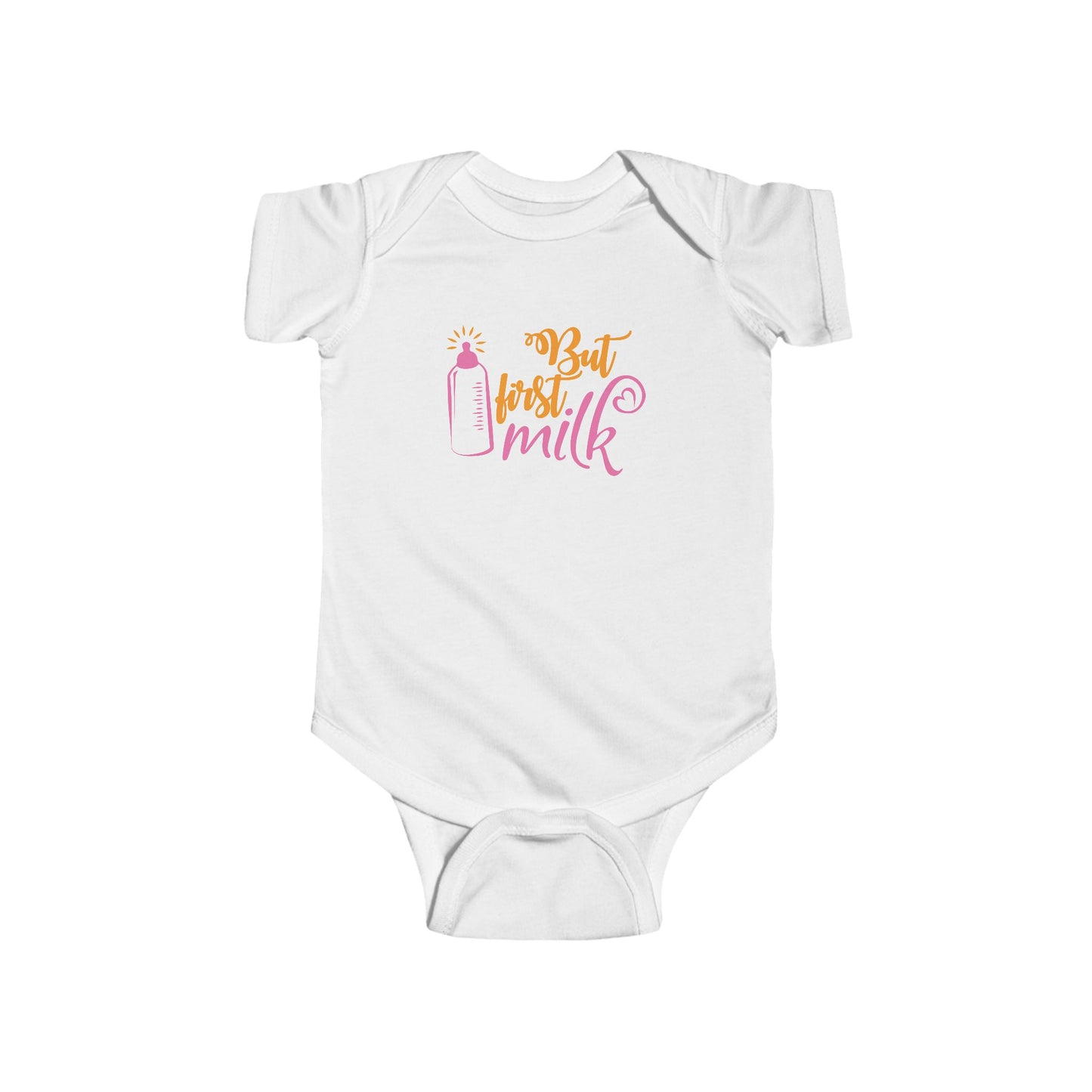 Cute Infant Bodysuit - 'But First, Milk' Design - Perfect Baby Shower Gift