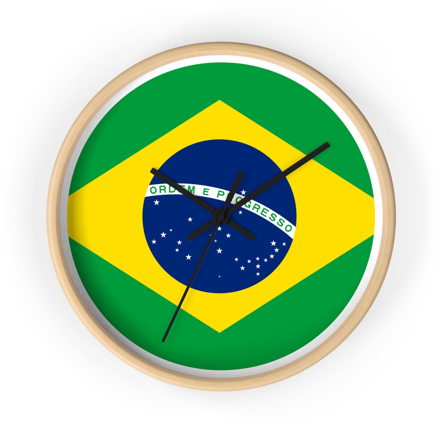Brazilian Flag Wall Clock - Stylish Decor for Home or Office