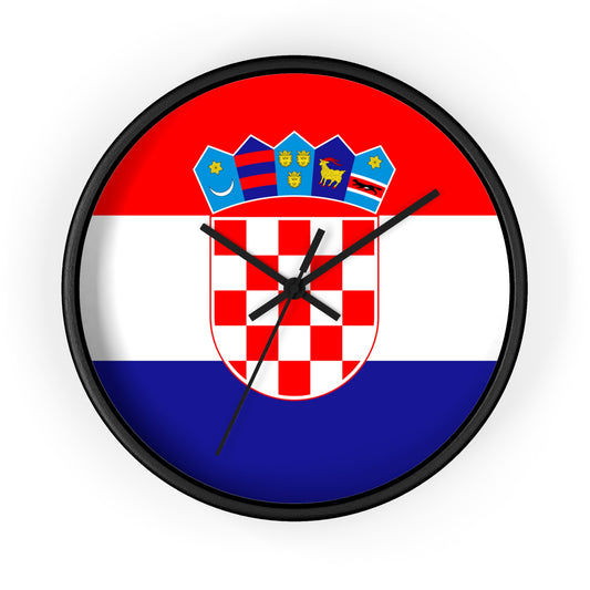 Croatian Flag Wall Clock - Elegant Home Decor for National Pride