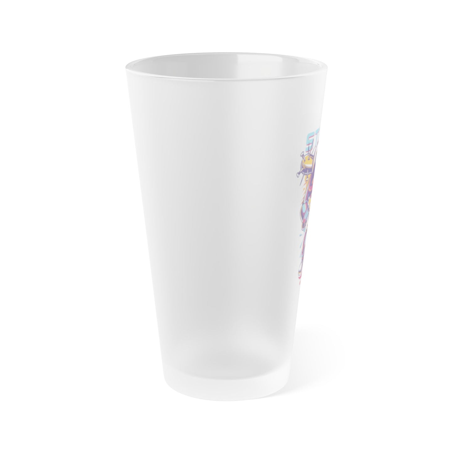 Frosted Pint Glass - Stand Strong Graphic, 16oz | Perfect for Parties & Gifts