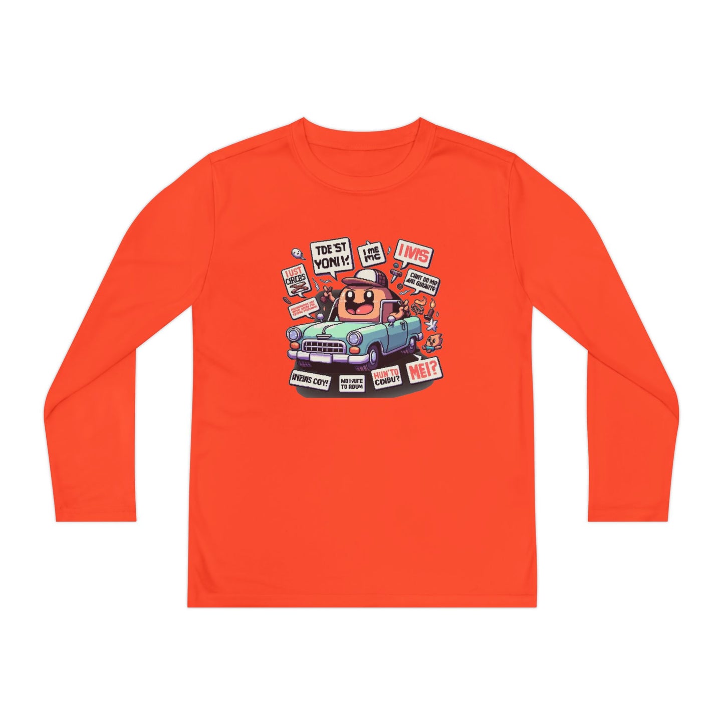 Youth Long Sleeve Tee – Fun Car Design for Kids, Perfect for Everyday