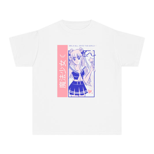 Girls Will Save the World Youth Tee | Cute Anime Graphic T-Shirt