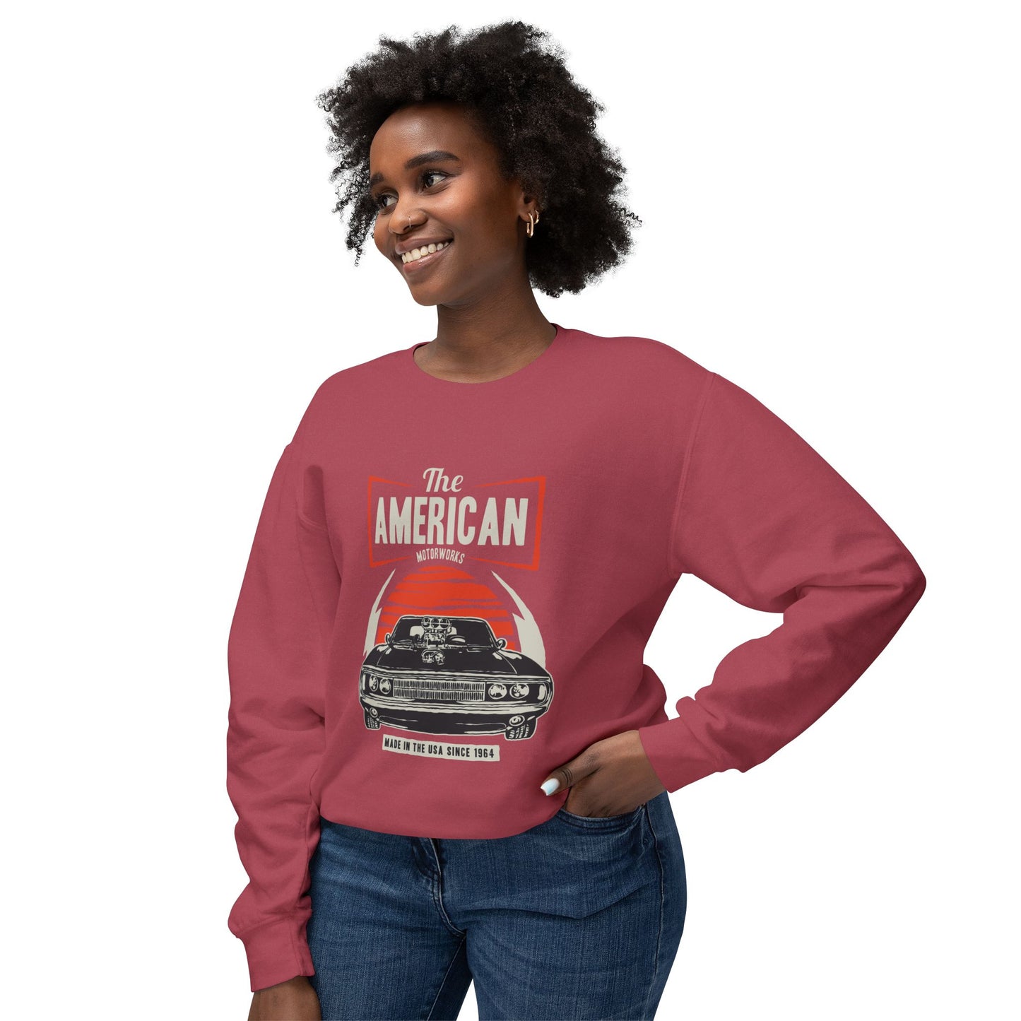 Men's Sweatshirt  "The American Vintage Crewneck" Classic Car Fans