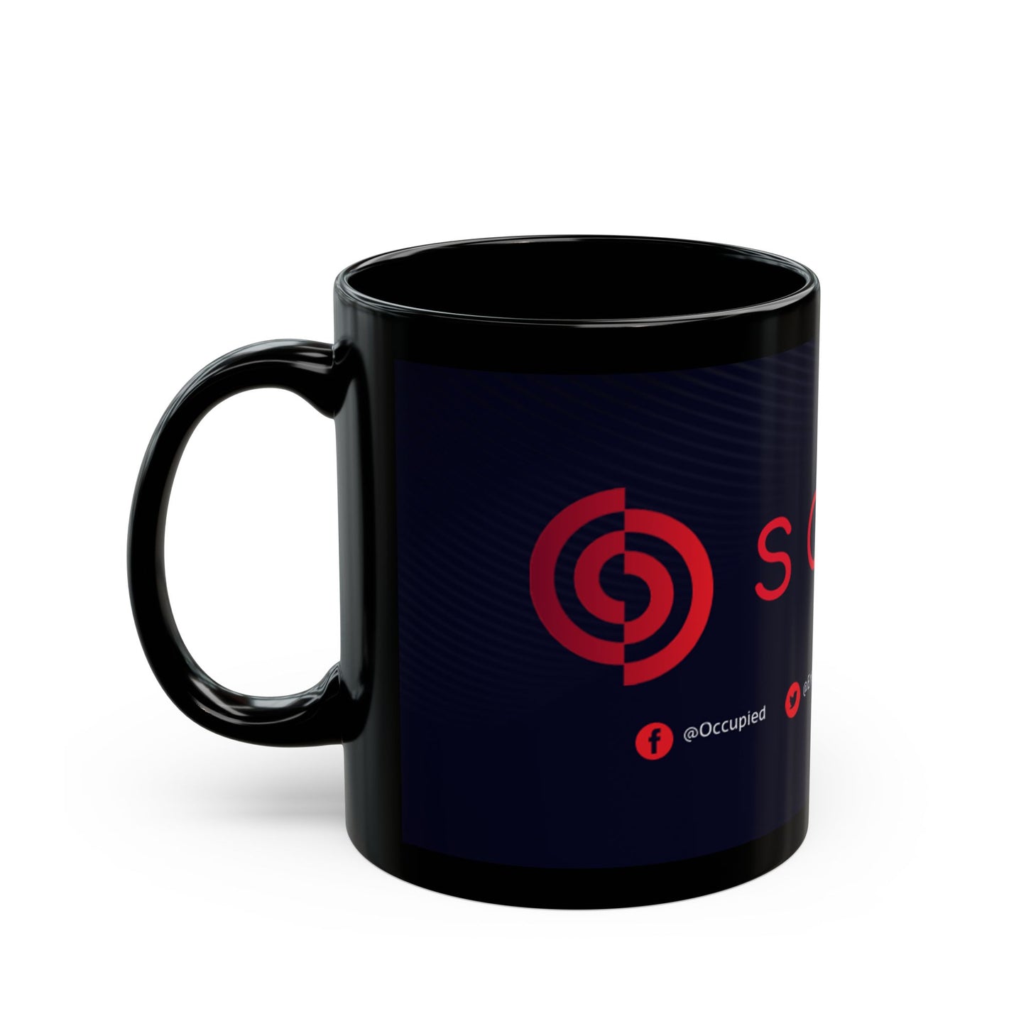 Custom Black SCARED Coffee Mug - Scare & Engaged Design for Gamers