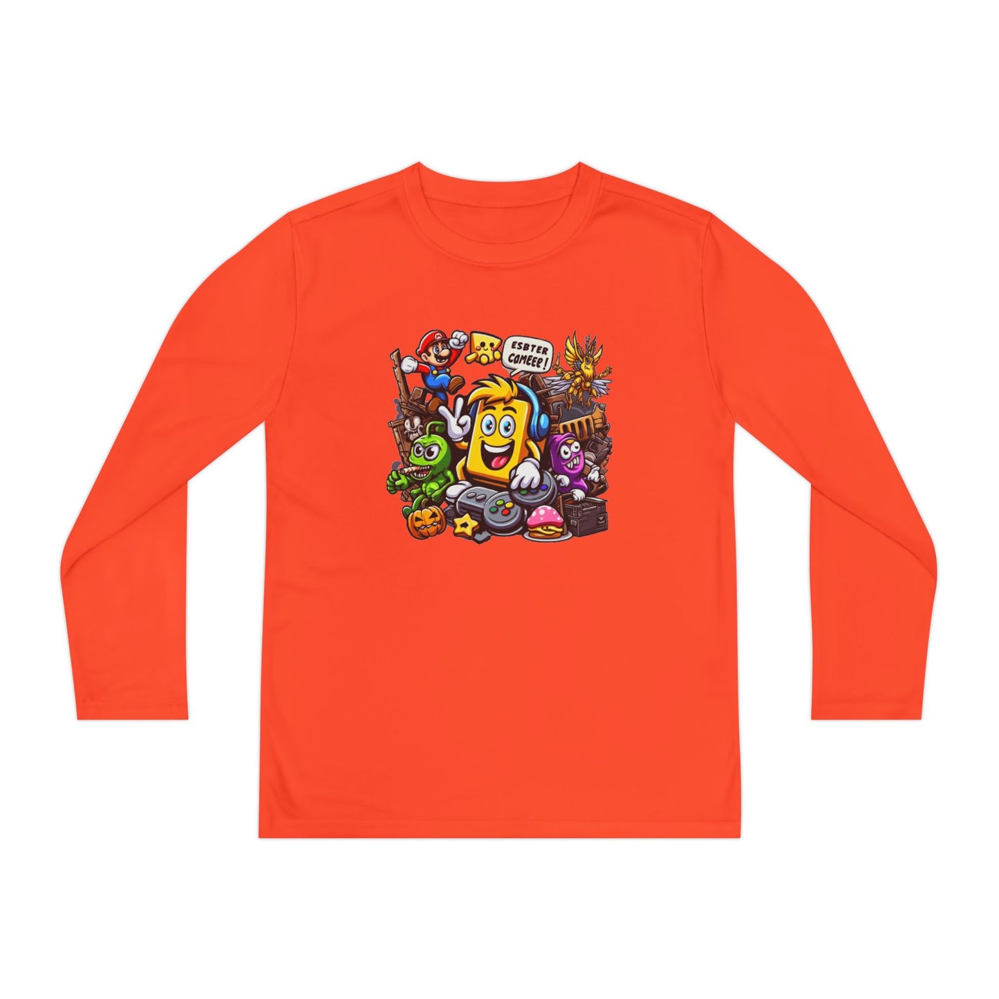 Youth Long Sleeve Competitor Tee – Fun Cartoon Character