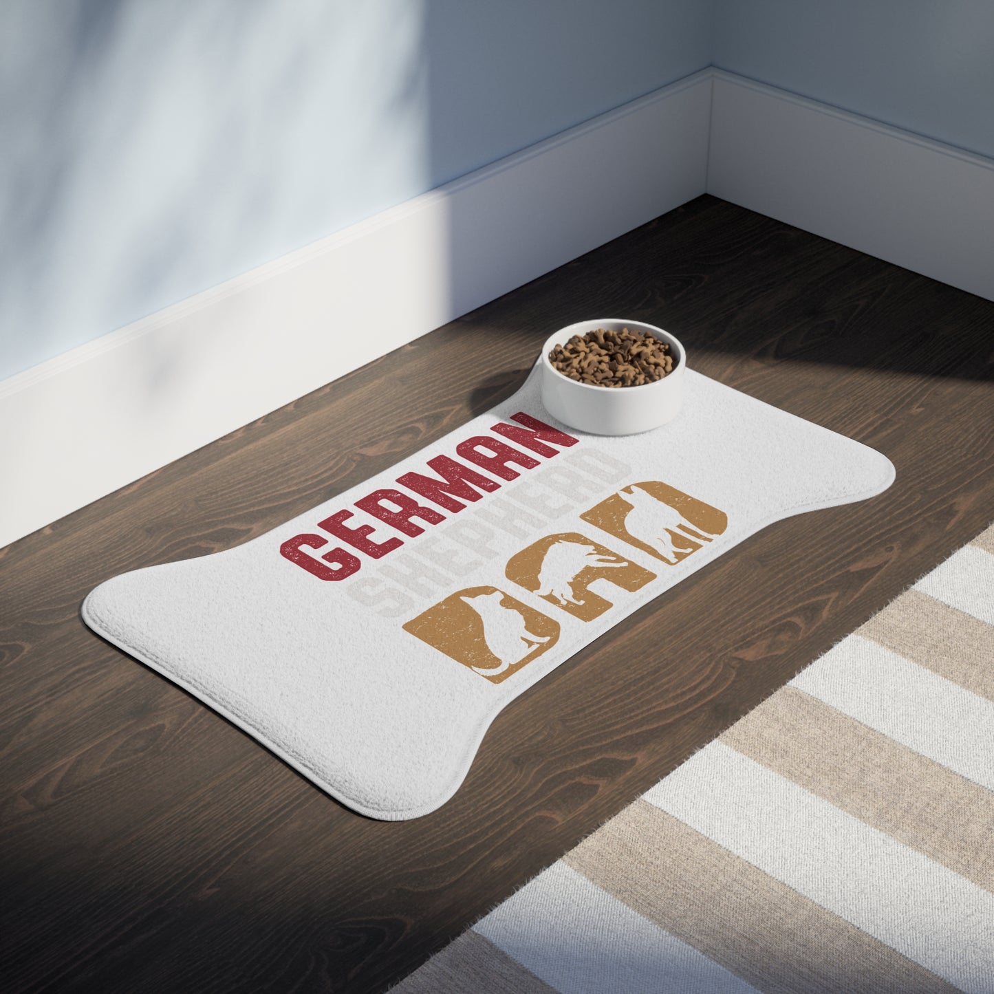 Personalyzed Dog Feeding Mat German Shepherd Pet Mat for Dog Lovers