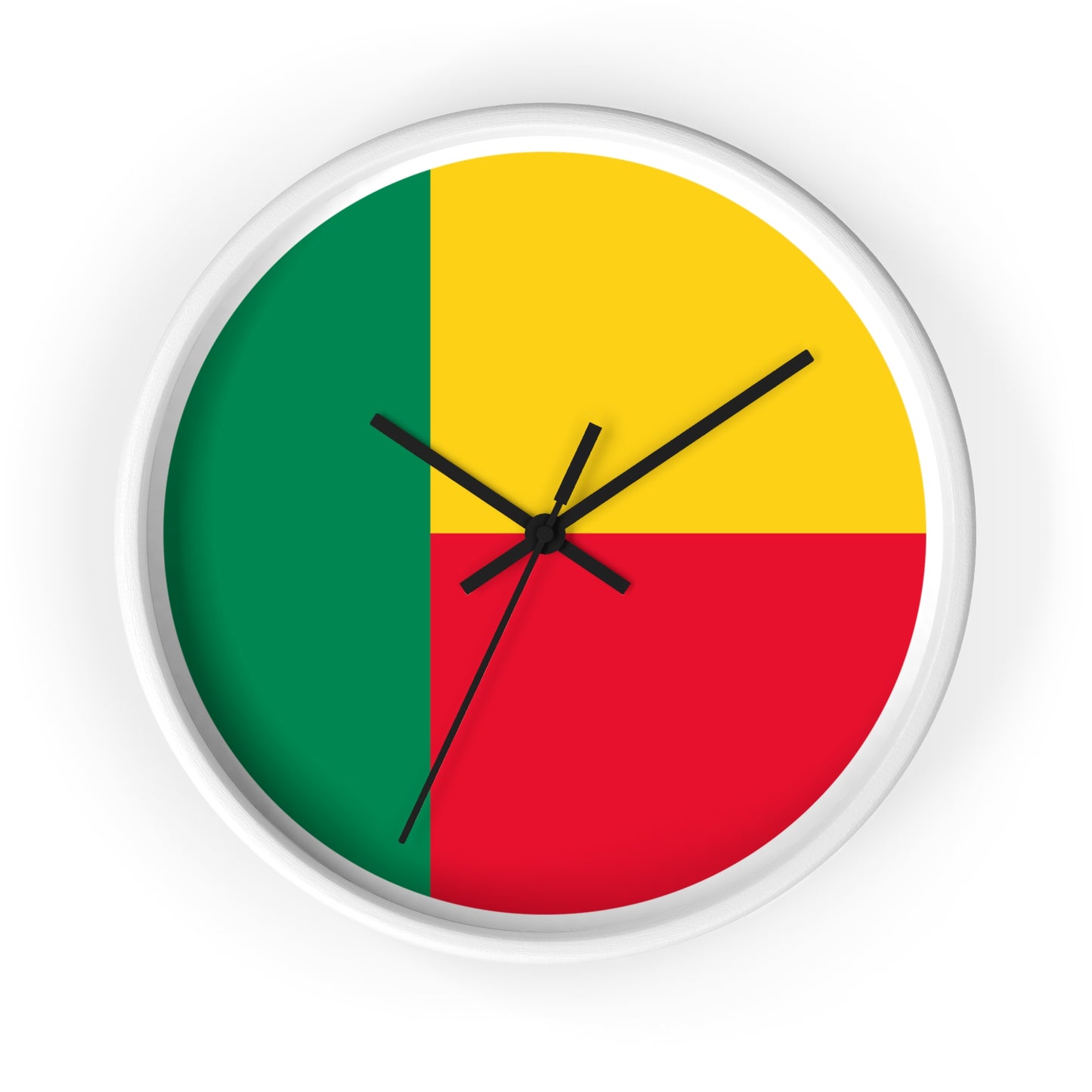 Benin Flag Wall Clock - Vibrant Home Décor for Cultural Enthusiasts
