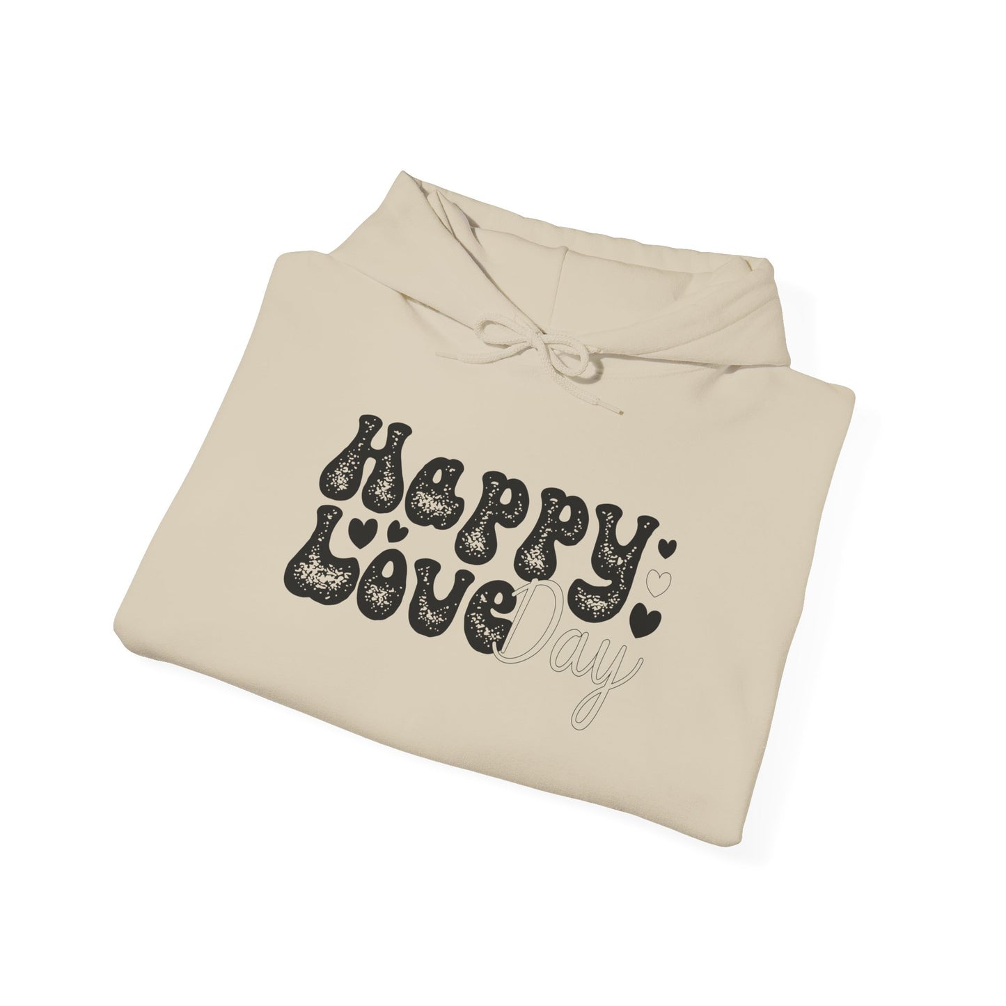 Unisex Happy Love Day Hoodie - Cozy Moments, Valentine's Day, Gift for Loves