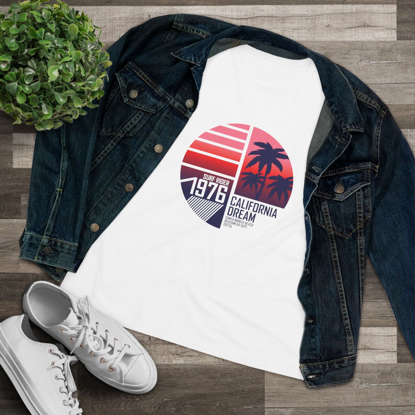 California Dream Women's Cotton T-shirt - Retro Surf Style Tee