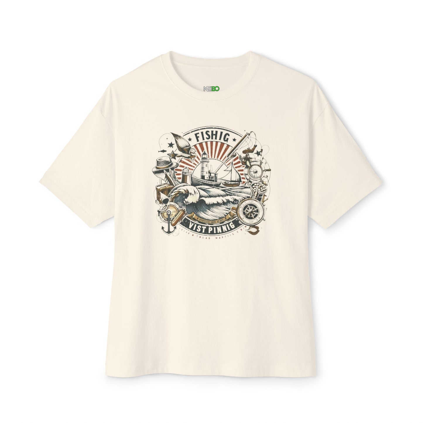Fishing Vibes Oversized Boxy Tee