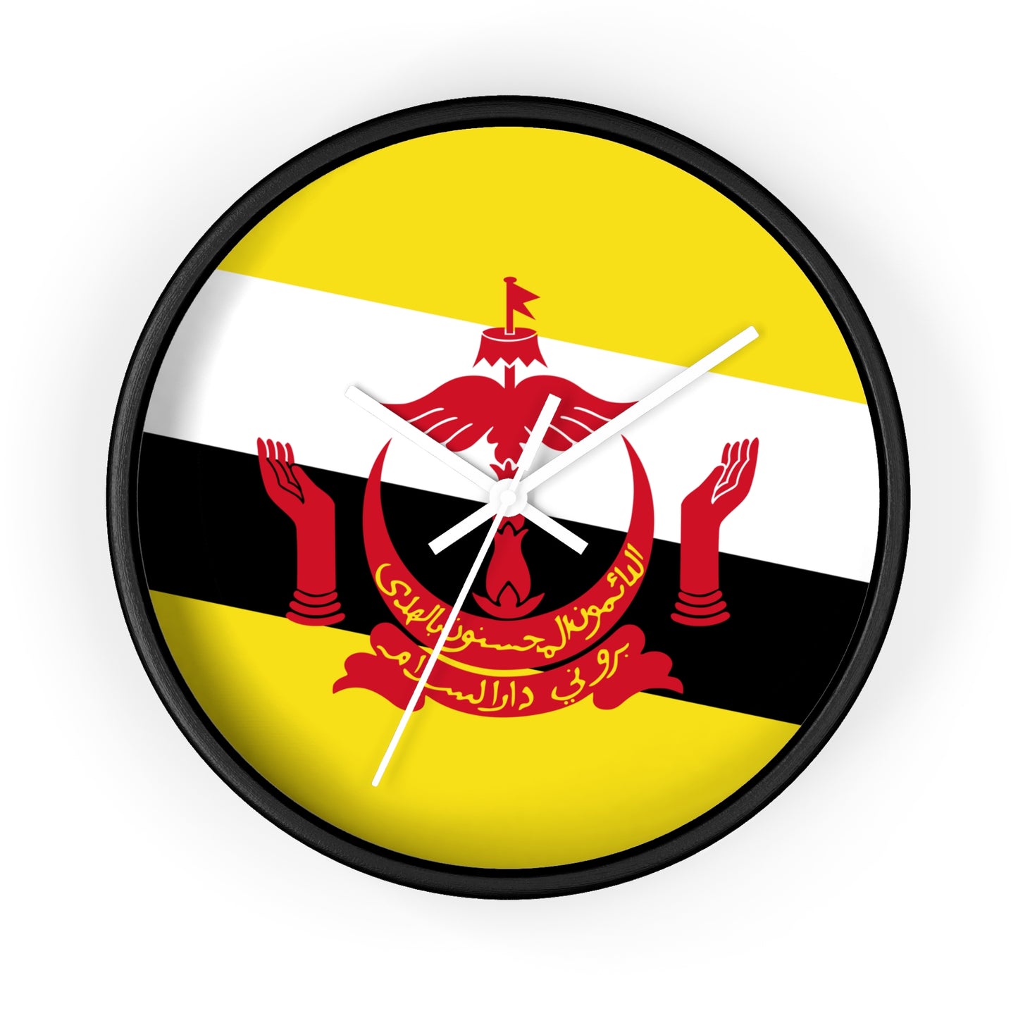 Brunei Flag Wall Clock - Unique Home Decor for Cultural Enthusiasts