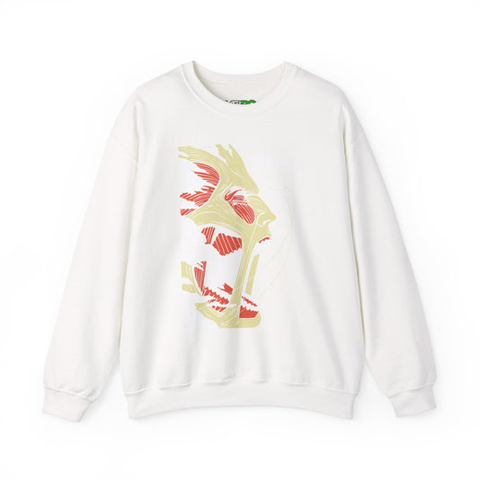Unisex Heavy Sweatshirt Artistic Unique Face Design