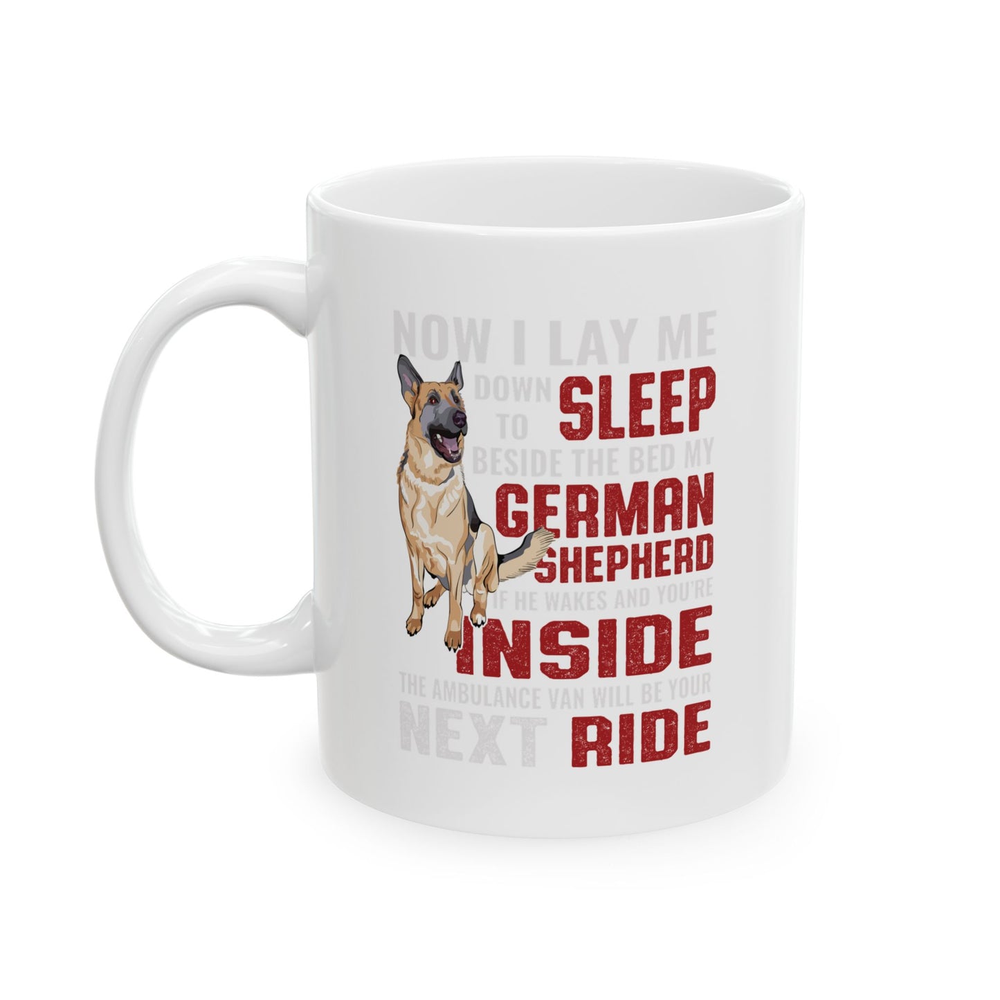 Personalized Dog Lover's German Shepherd Ceramic Mug Perfect for Pet Owners 11oz
