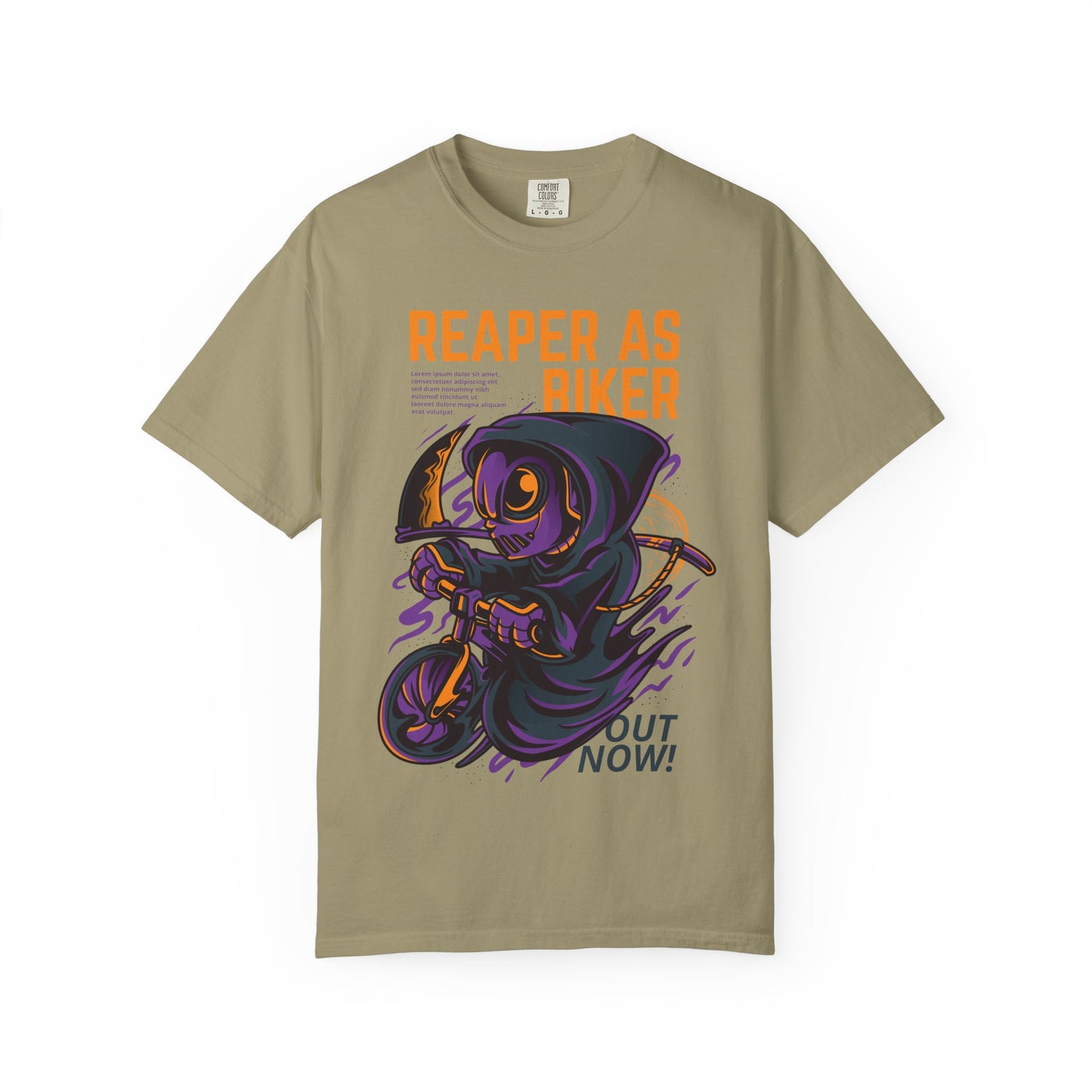 Reaper as Biker Men T-Shirt - Cool Graphic Tee for Bikers and Goth Enthusiasts