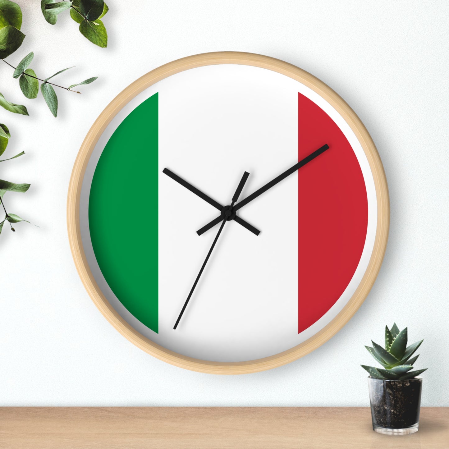 Italian Flag Wall Clock - Stylish Home Decor for Italy Lovers