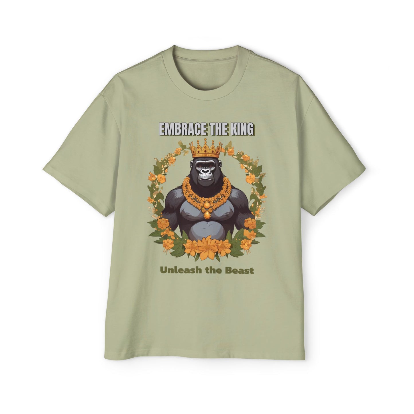 Embrace the King Men's Oversized Tee - Unleash the Beast