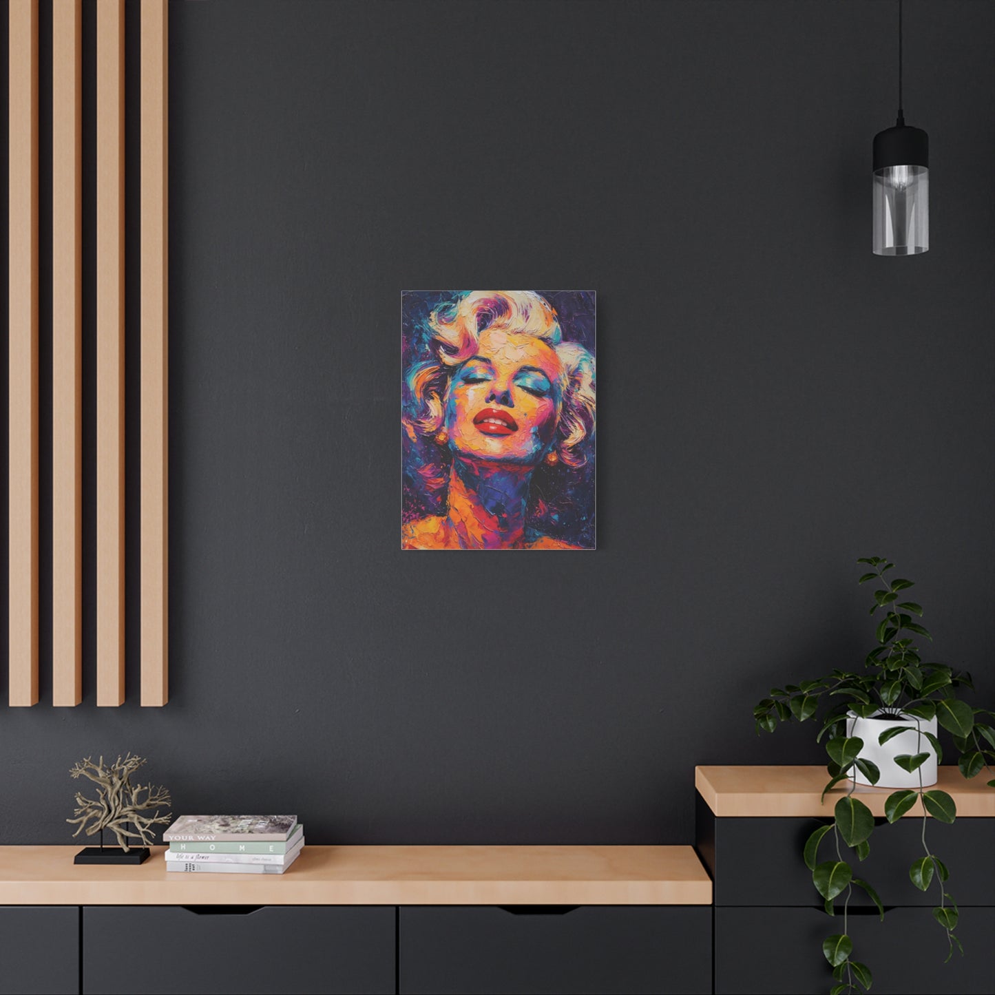 Vibrant Marilyn Monroe Art Canvas - Colorful Stretched Wall Decor