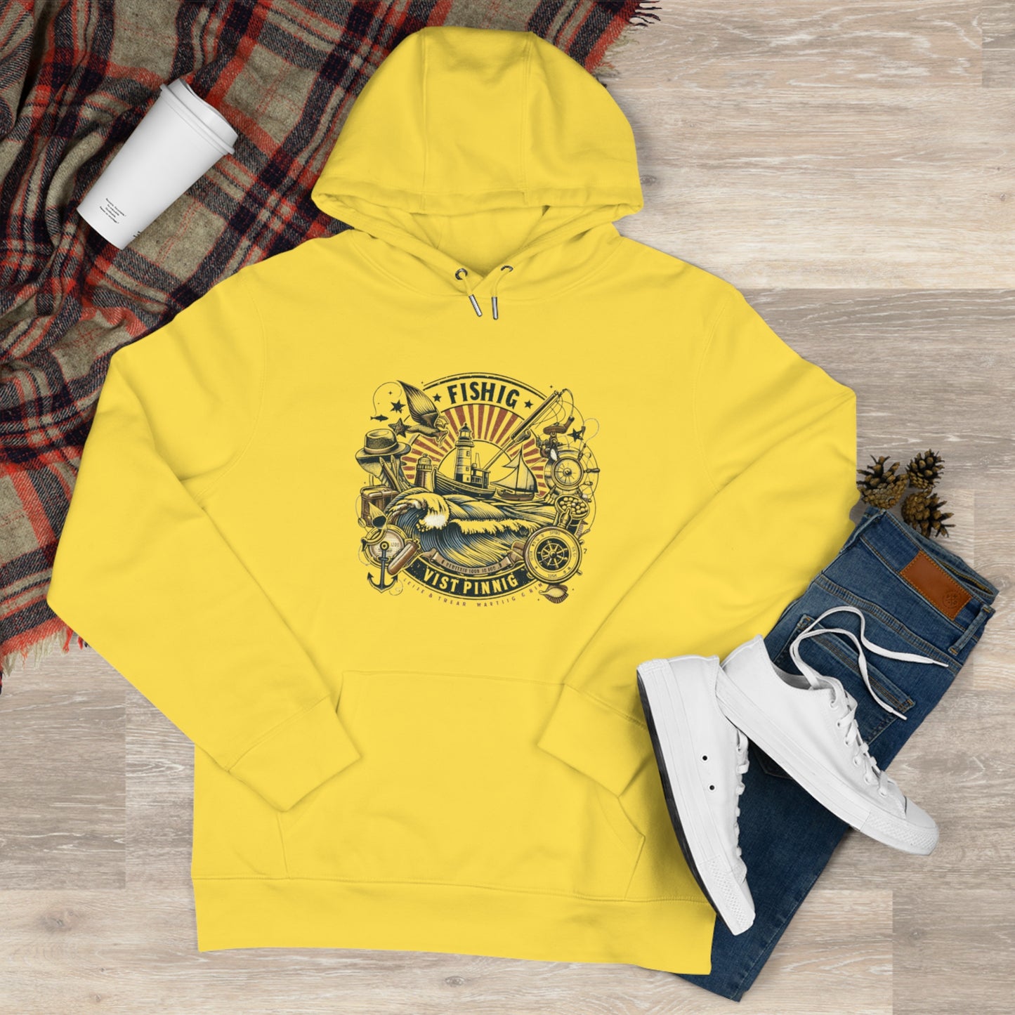 Fishing Hooded Sweatshirt - Nautical Adventure and Fishing