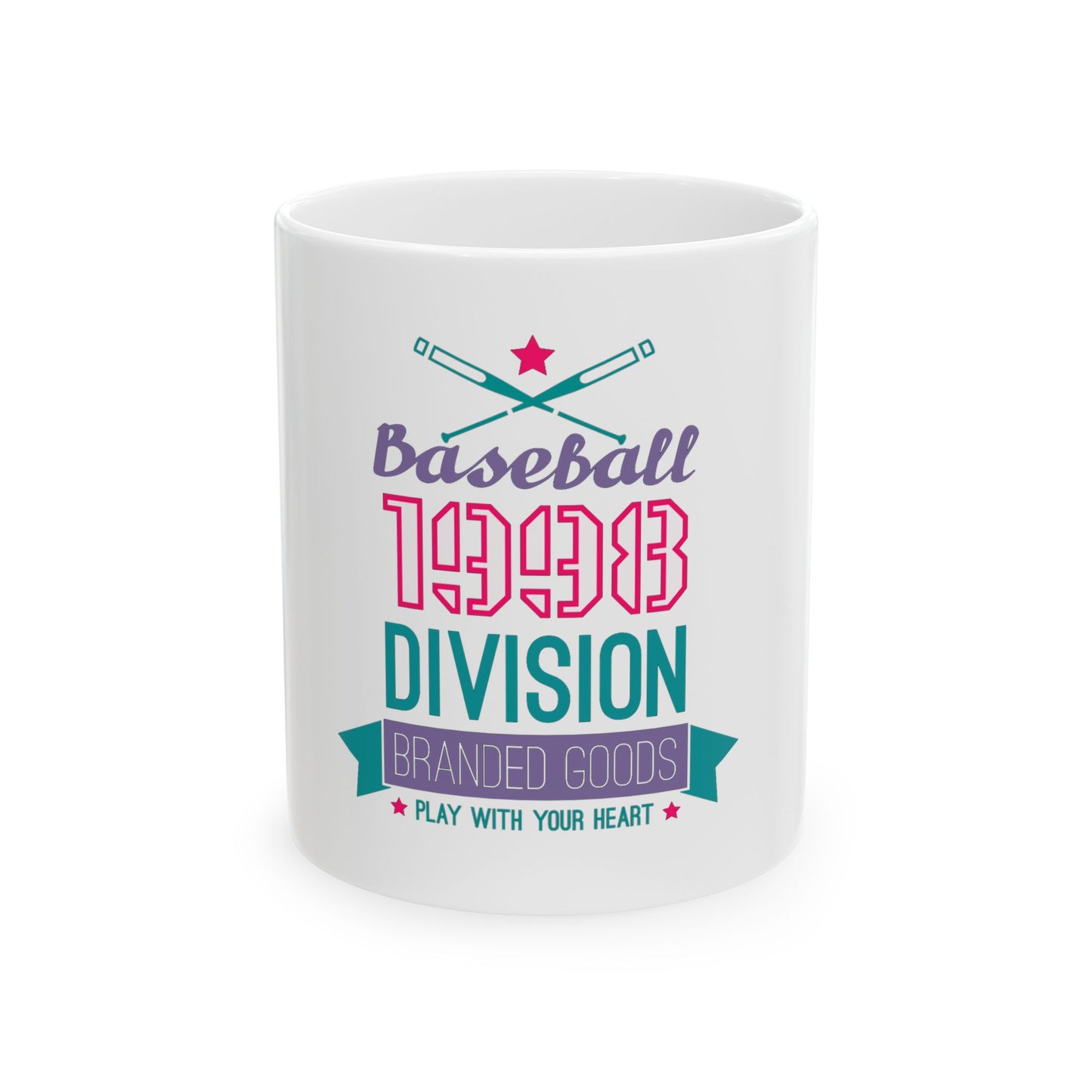 Personalized Baseball Mug 11 oz - Play with Your Heart