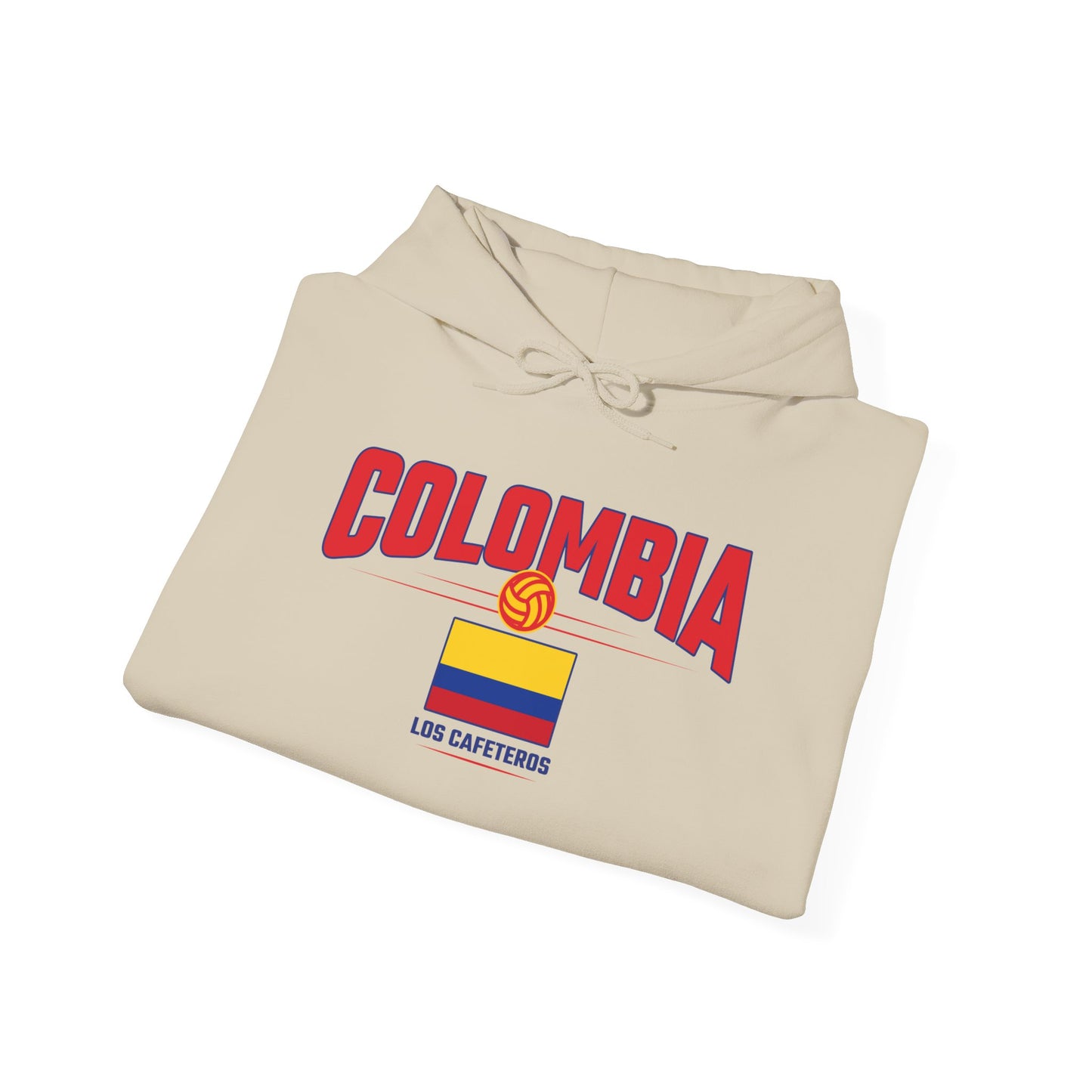 Unisex Hoodie Love Colombia Sweatshirt with Flag Design