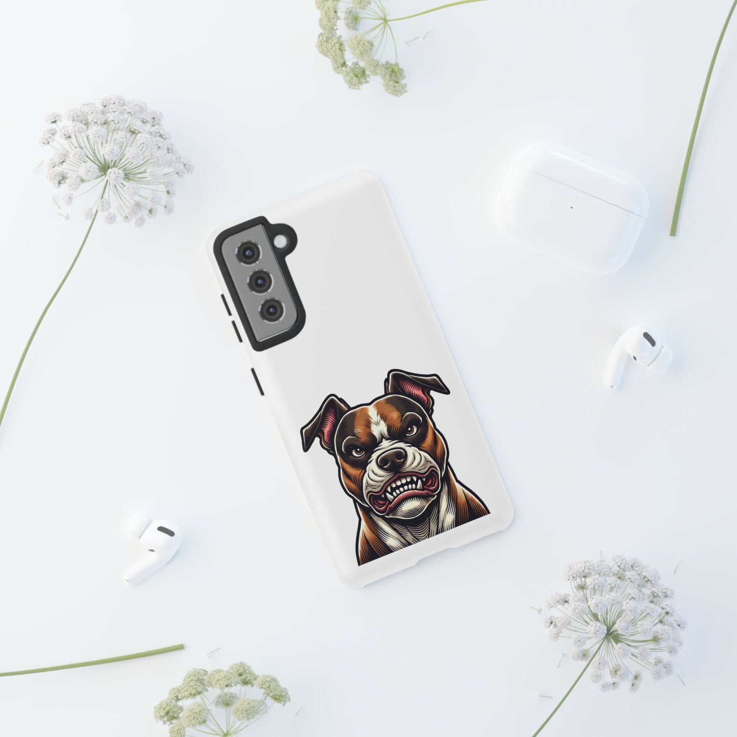 Tough Cases: Pit Bull Design Phone Case for Animal Lovers