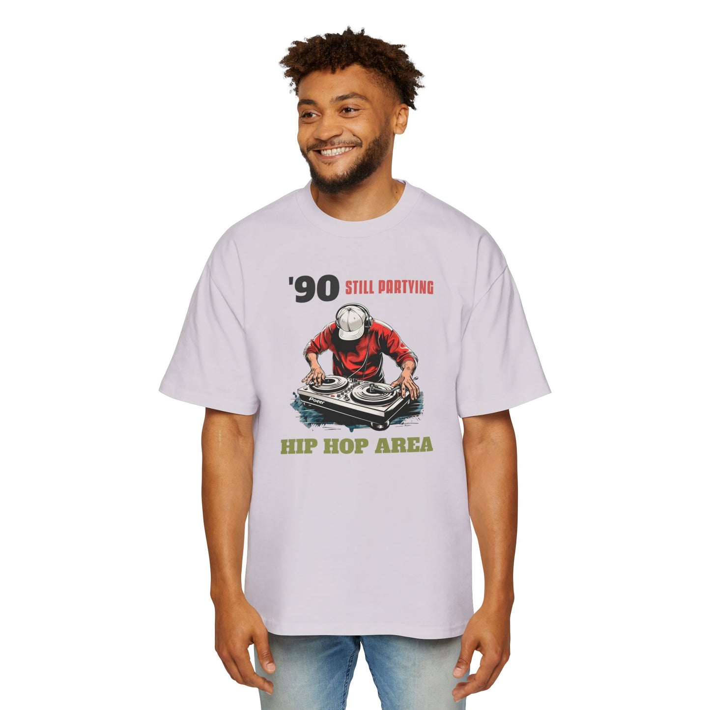 Men's '90 Still Partying Hip Hop Oversized Tee for Music Lovers