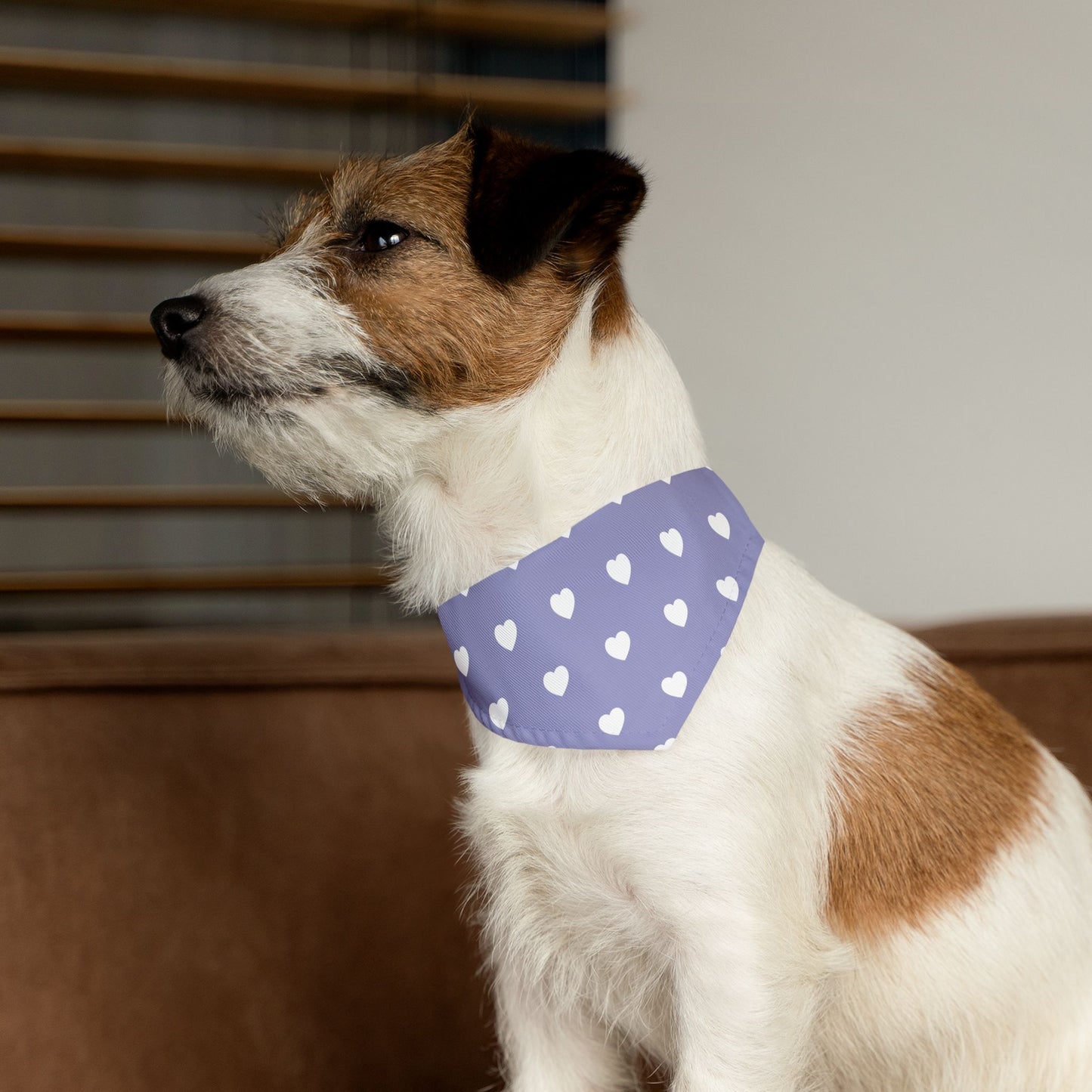 Love Heart Pattern Pet Bandana Collar for Dogs