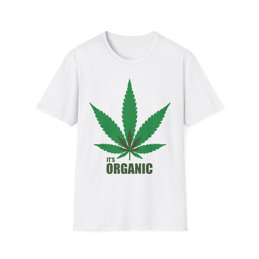 Unisex Softstyle T-Shirt - It's Organic Cannabis Leaf Tee