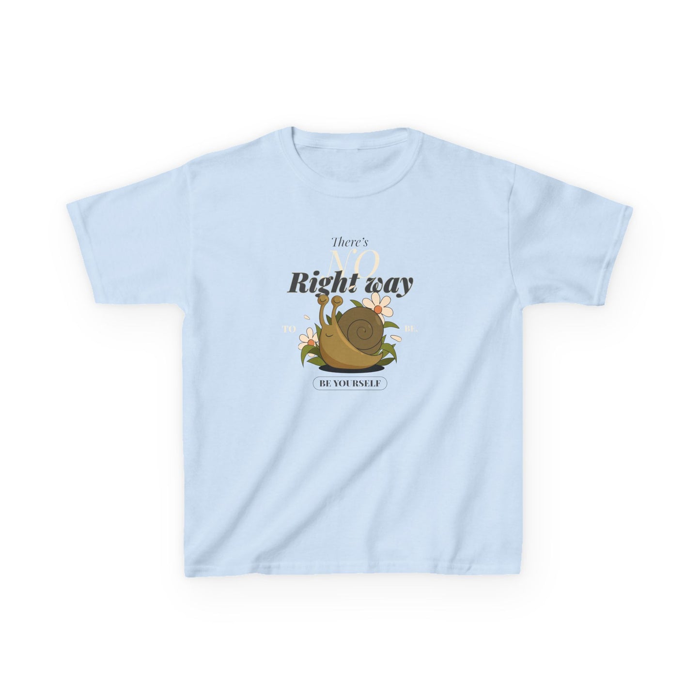 Kids Tee Snail Graphic 'There's Right Way' Inspirational T-Shirt