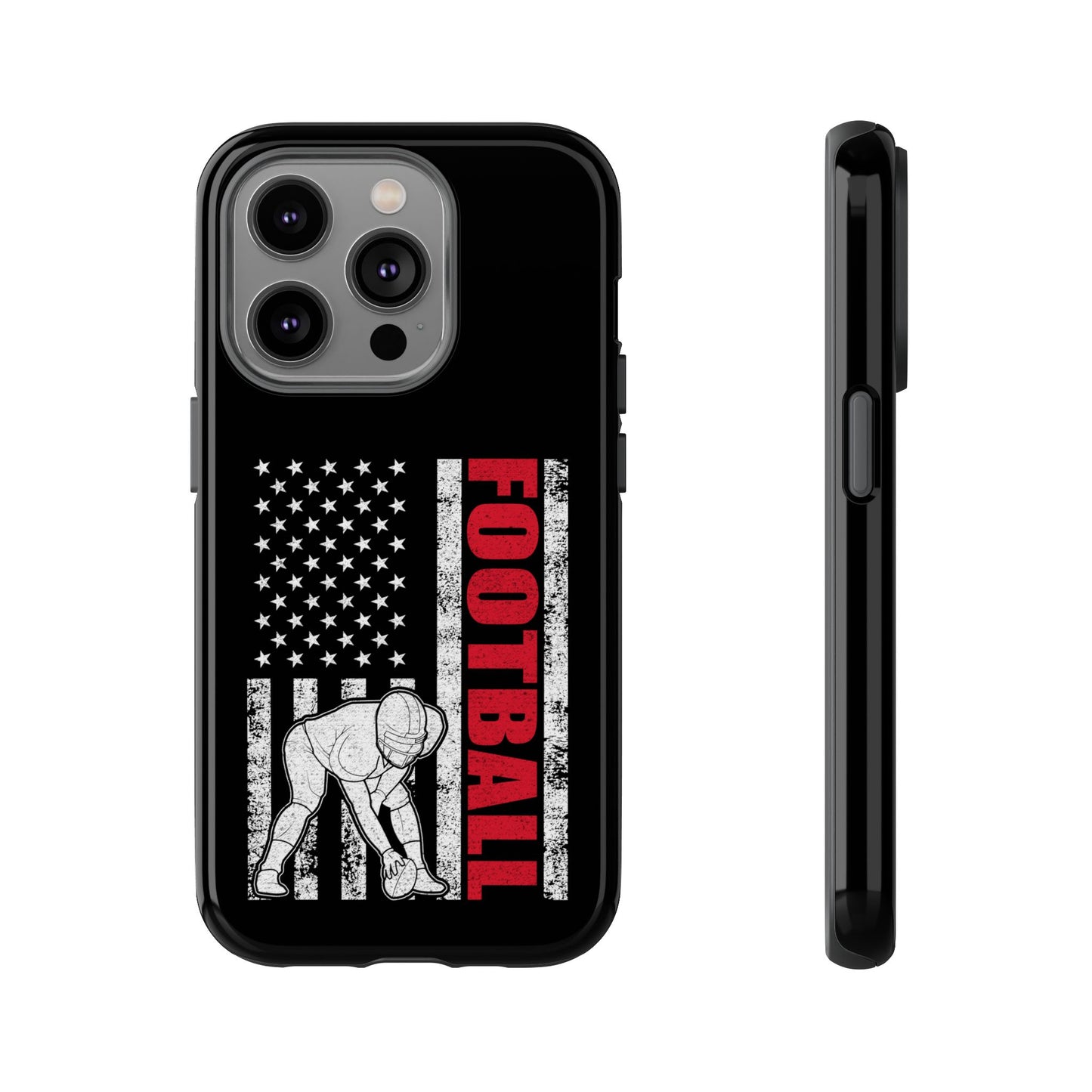 Football American Flag Phone Case - Tough Cases for Fans